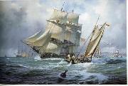 unknow artist Seascape, boats, ships and warships.101 Spain oil painting artist